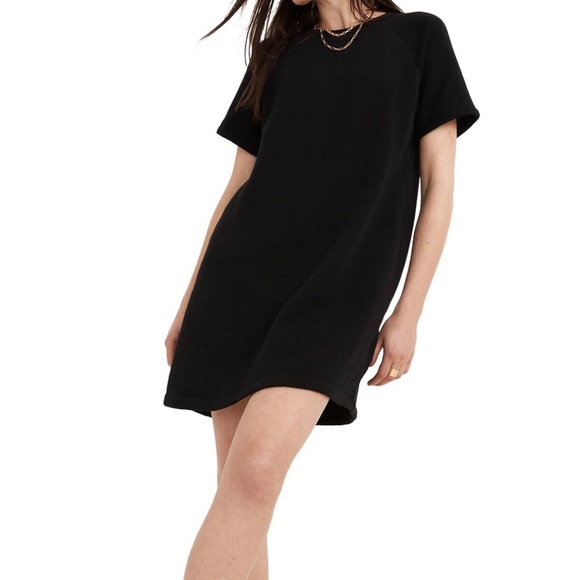 Madewell Dresses & Skirts - NWOT Madewell Black Sweatshirt Dress